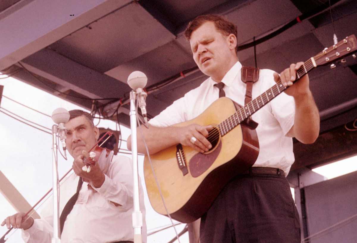 Doc Watson and Gaither Carlton perform at the 1964 Newport Folk Festival. Photo by Diana Davies, Ralph Rinzler Folklife Archives and Collections, Smithsonian Institution.